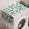 Ambesonne Eiffel Microwave Oven Cover, Valentines Day Inspired Pattern with France Paris Oh La La Texts Heart Shapes, Water Resistant Organizer with Pockets for Kitchen, 36″ x 12″, Pink White Black(Seafoam Pink)