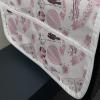 Ambesonne Eiffel Microwave Oven Cover, Valentines Day Inspired Pattern with France Paris Oh La La Texts Heart Shapes, Water Resistant Organizer with Pockets for Kitchen, 36″ x 12″, Pink White Black(Rose Black White)