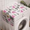 Ambesonne Eiffel Microwave Oven Cover, Valentines Day Inspired Pattern with France Paris Oh La La Texts Heart Shapes, Water Resistant Organizer with Pockets for Kitchen, 36″ x 12″, Pink White Black(Pink Grey White)