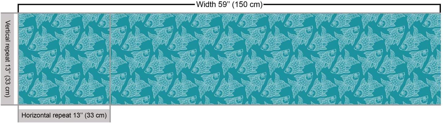 imageAmbesonne Dog Lover Fabric by The Yard Little Corgi Jumping Running and Standing Cartoon Hearts Background Microfiber Fabric for Arts and Crafts Textiles amp Decor 1 Yard White OrangePetrol Blue