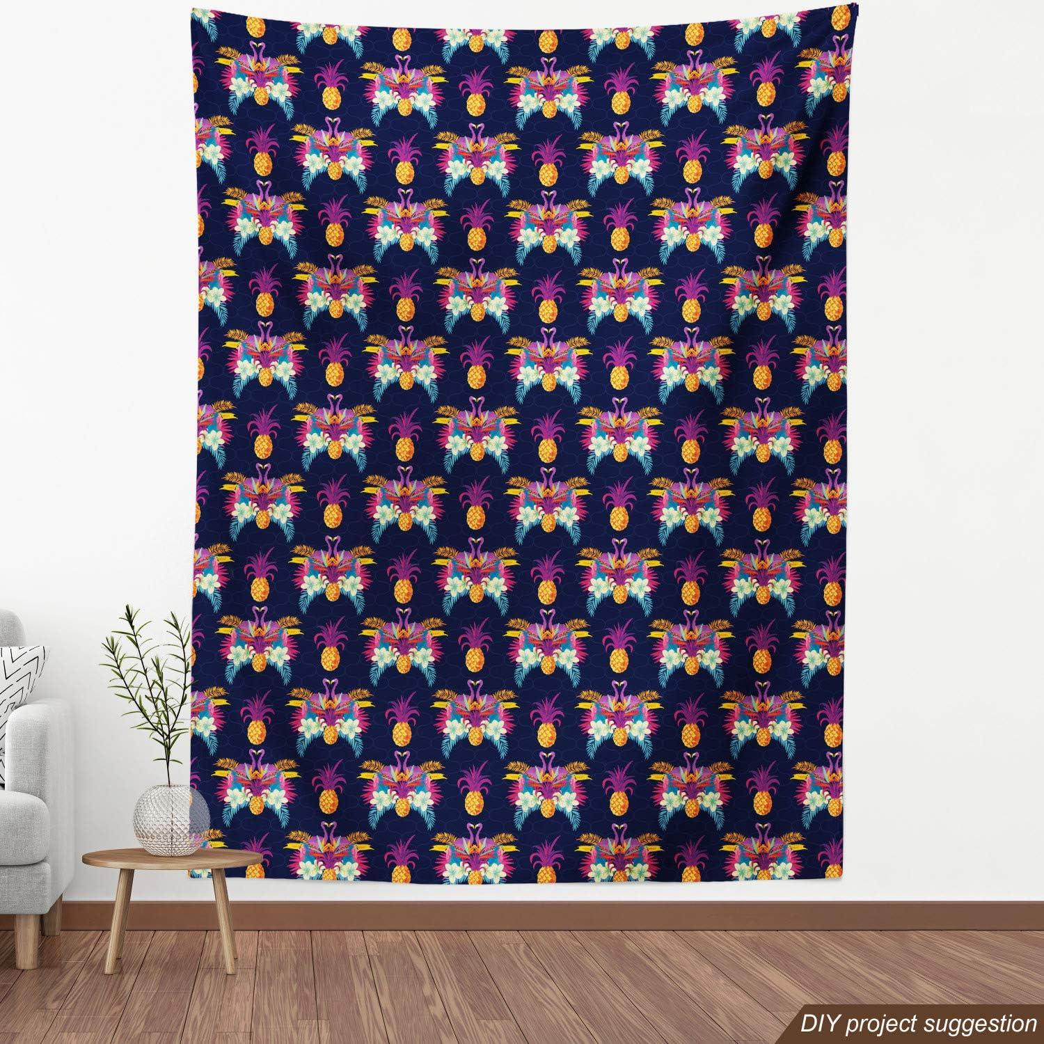 imageAmbesonne Dog Lover Fabric by The Yard Little Corgi Jumping Running and Standing Cartoon Hearts Background Microfiber Fabric for Arts and Crafts Textiles amp Decor 1 Yard White OrangeNavy Multicolor