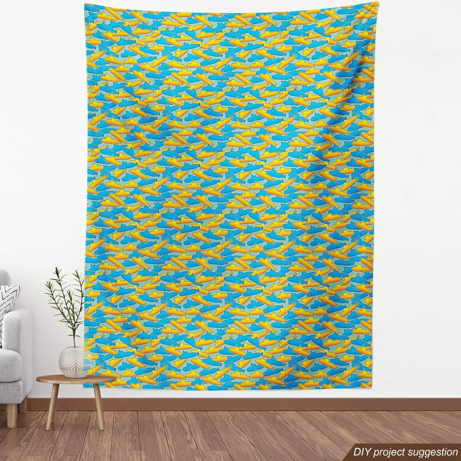 imageAmbesonne Dog Lover Fabric by The Yard Little Corgi Jumping Running and Standing Cartoon Hearts Background Microfiber Fabric for Arts and Crafts Textiles amp Decor 1 Yard White OrangeYellow Blue