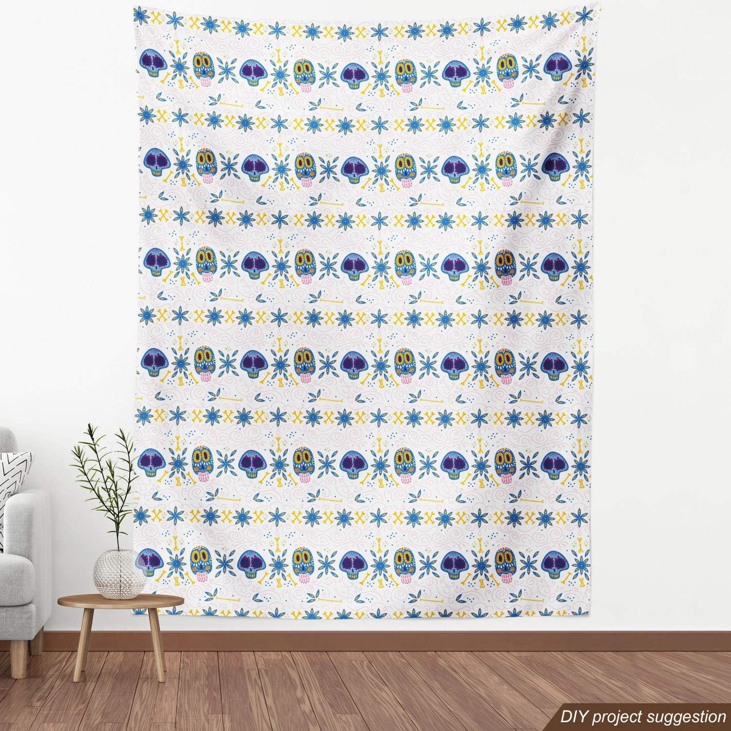 imageAmbesonne Dog Lover Fabric by The Yard Little Corgi Jumping Running and Standing Cartoon Hearts Background Microfiber Fabric for Arts and Crafts Textiles amp Decor 1 Yard White OrangeAzure Blue