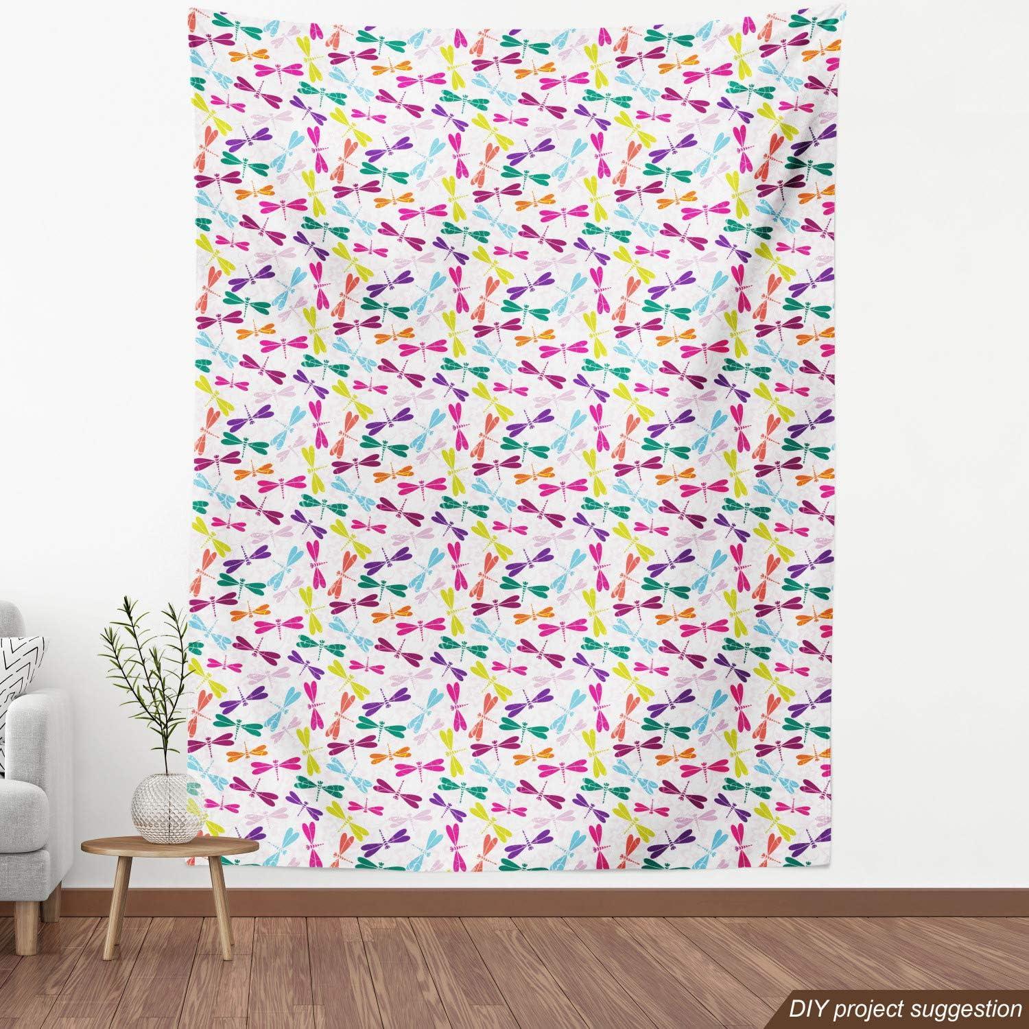imageAmbesonne Dog Lover Fabric by The Yard Little Corgi Jumping Running and Standing Cartoon Hearts Background Microfiber Fabric for Arts and Crafts Textiles amp Decor 1 Yard White OrangeMagenta Green