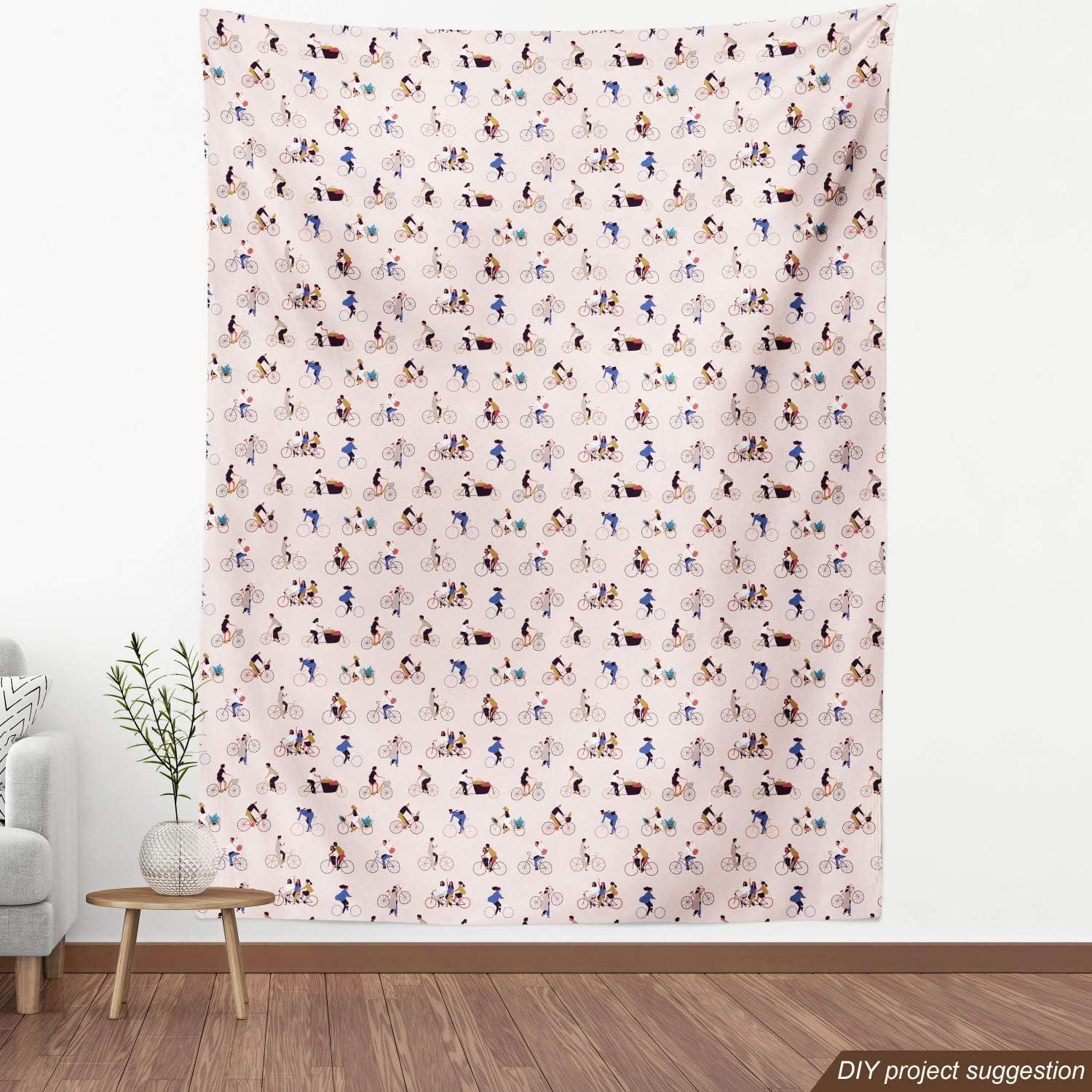 imageAmbesonne Dog Lover Fabric by The Yard Little Corgi Jumping Running and Standing Cartoon Hearts Background Microfiber Fabric for Arts and Crafts Textiles amp Decor 1 Yard White OrangeRose Pink