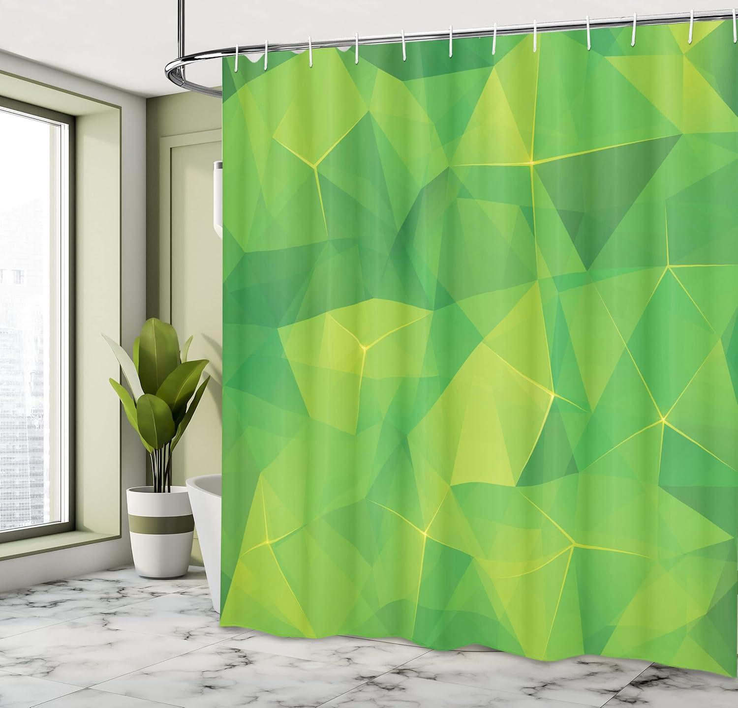 imageAmbesonne Man Cave Shower Curtain Cartoon Monster Truck with Huge Tyres OffRoad Heavy Large Tractor Wheels Turbo Cloth Fabric Bathroom Decor Set with Hooks 69 W x 70 L Orange BlueLime Green Apple Green