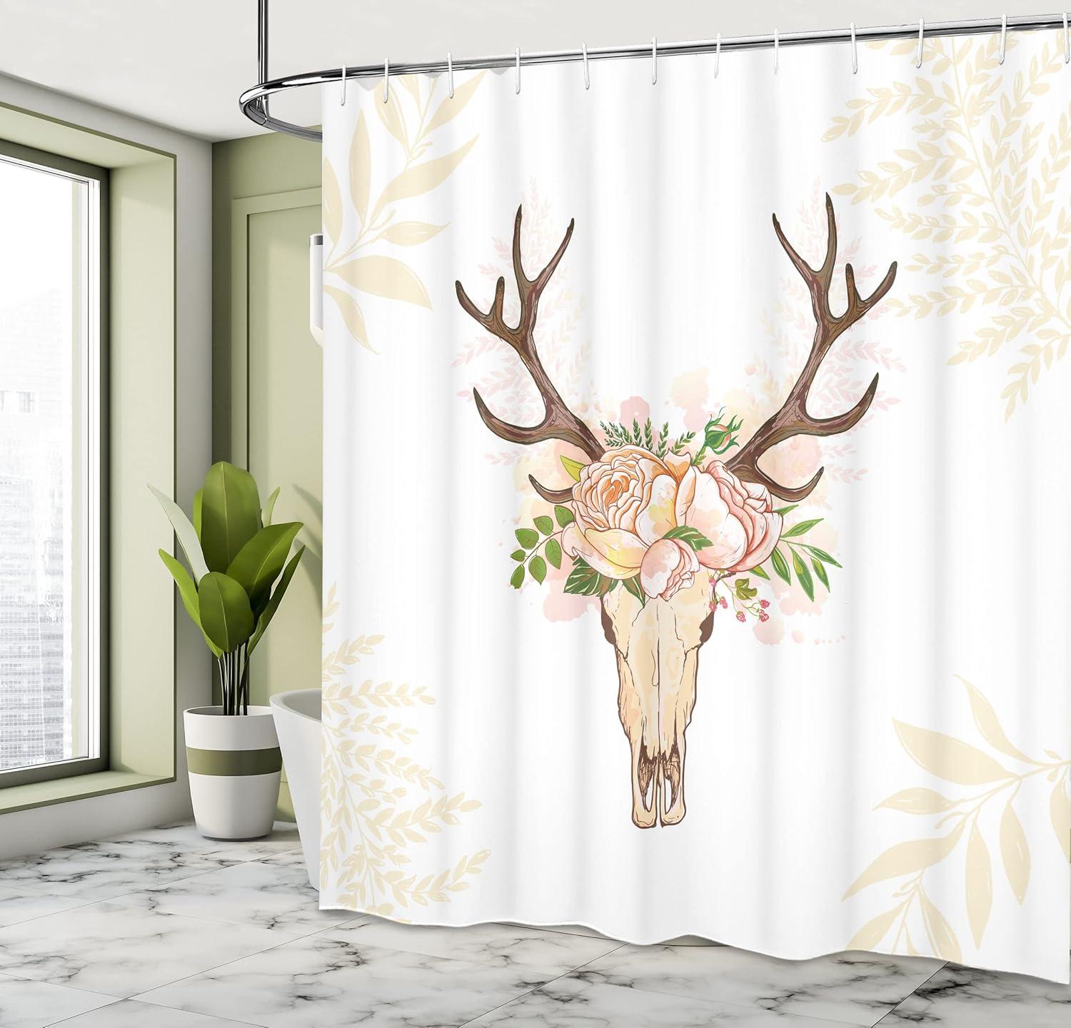 imageAmbesonne Man Cave Shower Curtain Cartoon Monster Truck with Huge Tyres OffRoad Heavy Large Tractor Wheels Turbo Cloth Fabric Bathroom Decor Set with Hooks 69 W x 70 L Orange BluePink Brown
