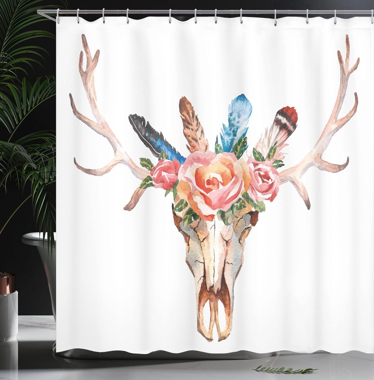 imageAmbesonne Man Cave Shower Curtain Cartoon Monster Truck with Huge Tyres OffRoad Heavy Large Tractor Wheels Turbo Cloth Fabric Bathroom Decor Set with Hooks 69 W x 70 L Orange BluePastel Rose