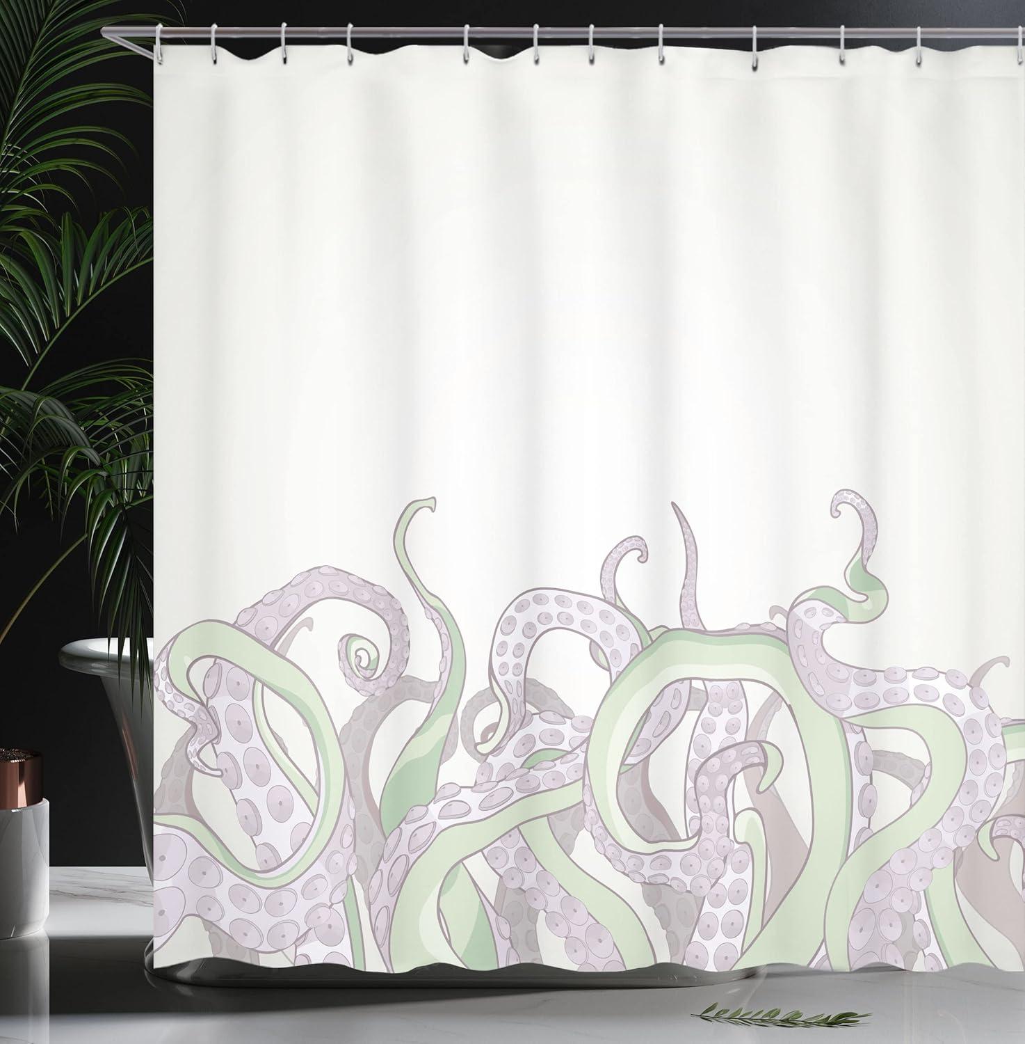 imageAmbesonne Man Cave Shower Curtain Cartoon Monster Truck with Huge Tyres OffRoad Heavy Large Tractor Wheels Turbo Cloth Fabric Bathroom Decor Set with Hooks 69 W x 70 L Orange BluePale Mauve