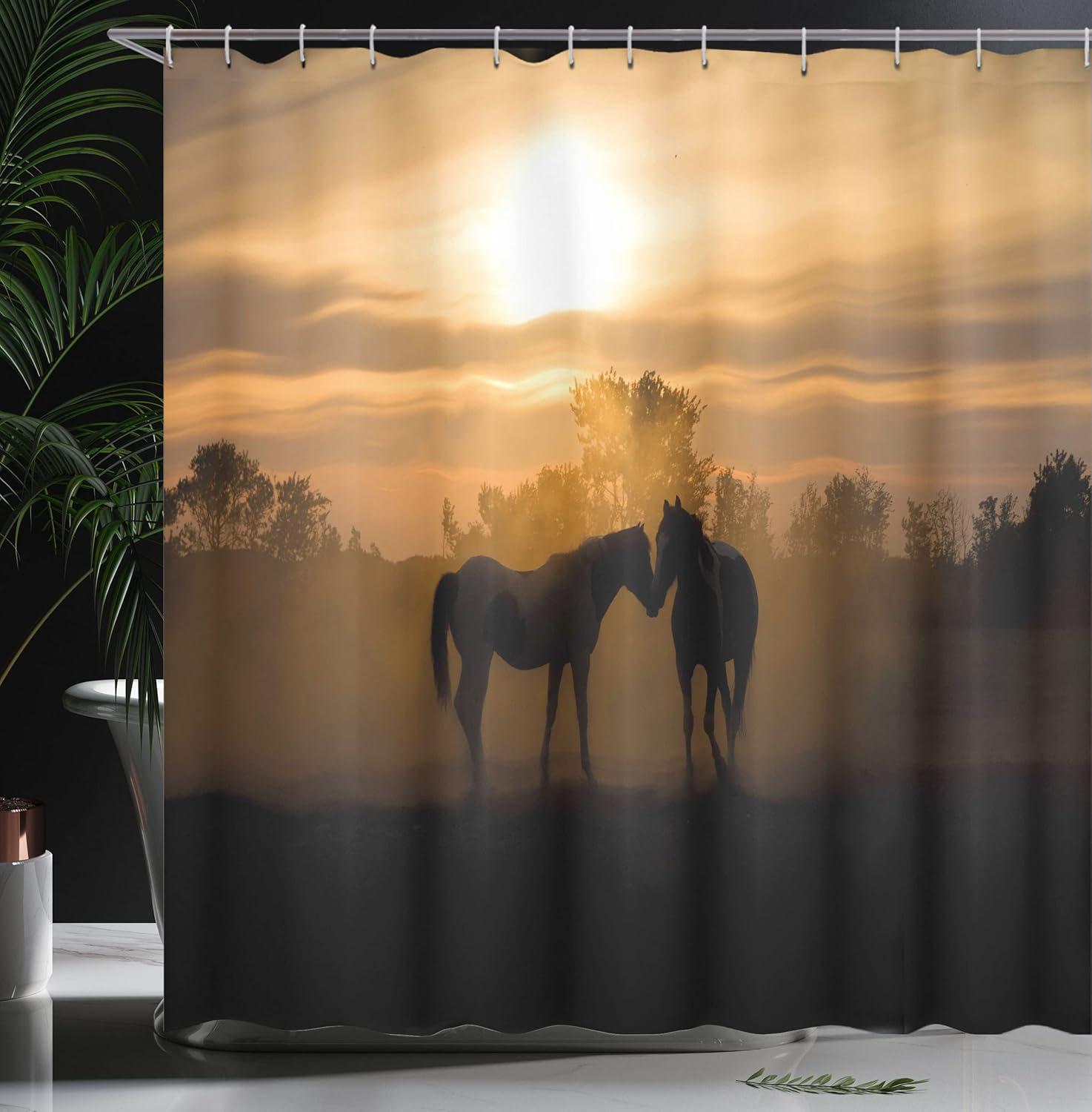 imageAmbesonne Man Cave Shower Curtain Cartoon Monster Truck with Huge Tyres OffRoad Heavy Large Tractor Wheels Turbo Cloth Fabric Bathroom Decor Set with Hooks 69 W x 70 L Orange BlueDark Brown and Peach