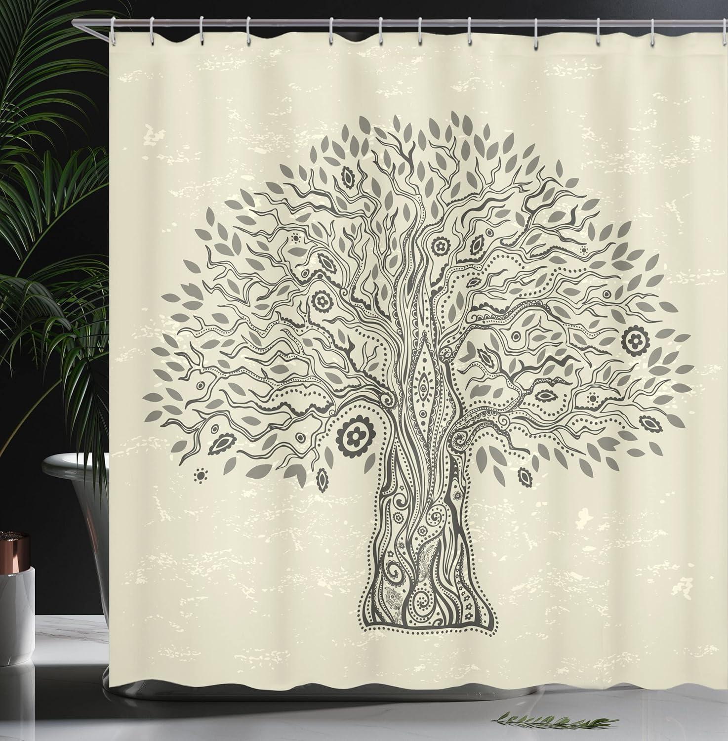 imageAmbesonne Man Cave Shower Curtain Cartoon Monster Truck with Huge Tyres OffRoad Heavy Large Tractor Wheels Turbo Cloth Fabric Bathroom Decor Set with Hooks 69 W x 70 L Orange BluePale Taupe and Dark Grey
