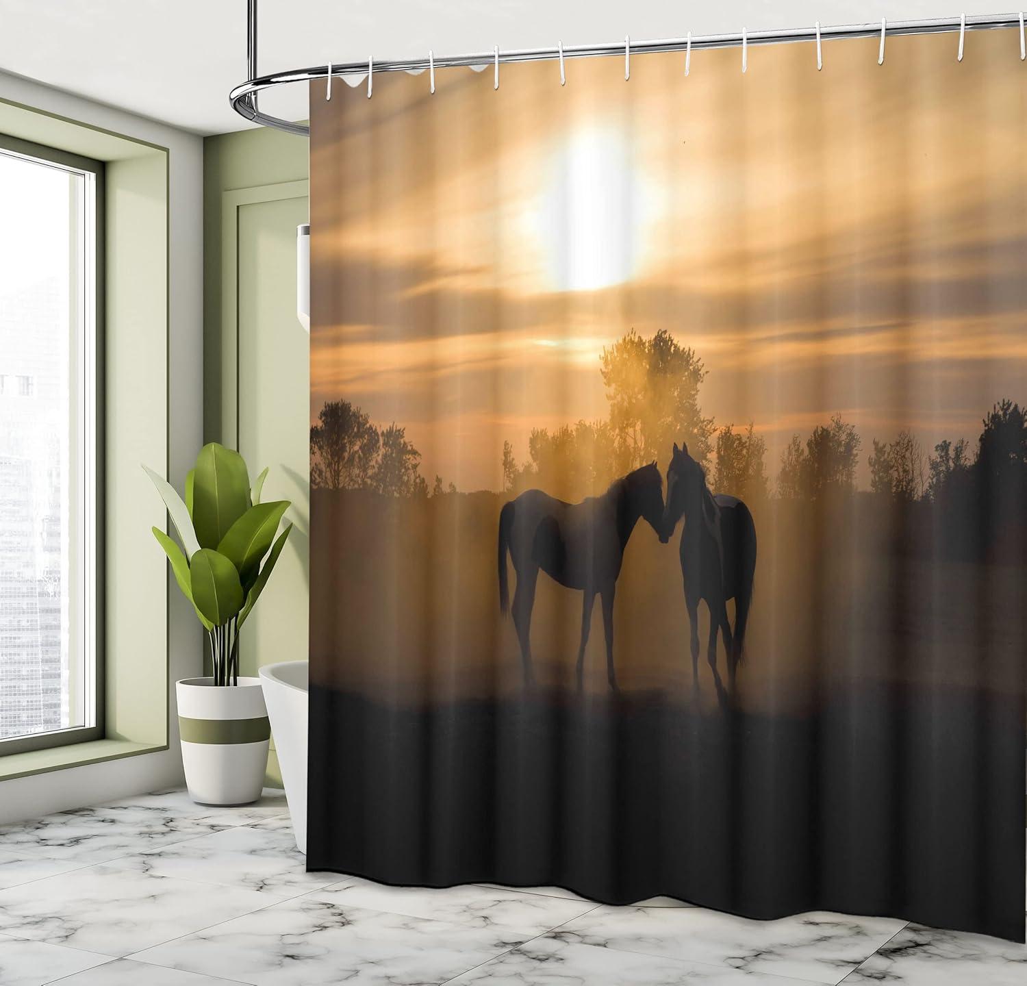 imageAmbesonne Man Cave Shower Curtain Cartoon Monster Truck with Huge Tyres OffRoad Heavy Large Tractor Wheels Turbo Cloth Fabric Bathroom Decor Set with Hooks 69 W x 70 L Orange BlueDark Brown and Peach