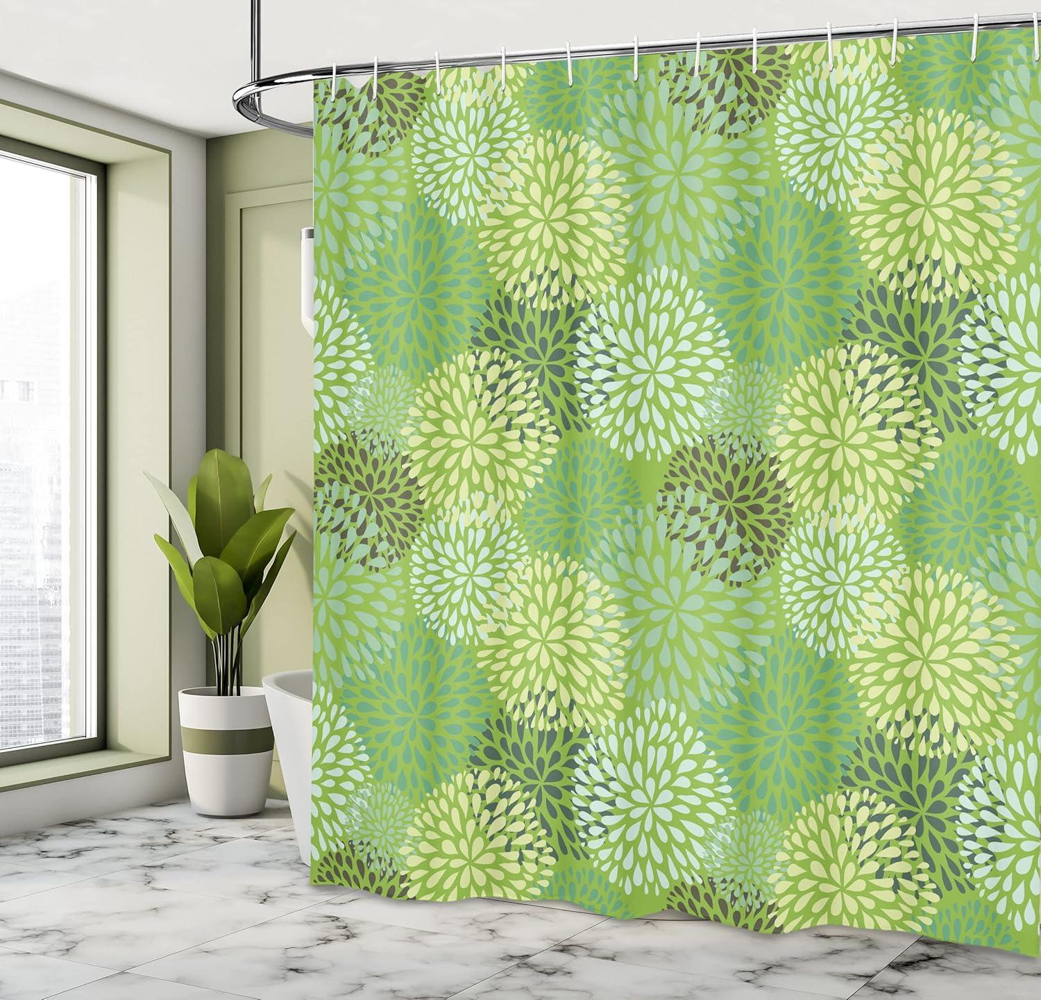 imageAmbesonne Man Cave Shower Curtain Cartoon Monster Truck with Huge Tyres OffRoad Heavy Large Tractor Wheels Turbo Cloth Fabric Bathroom Decor Set with Hooks 69 W x 70 L Orange BlueApple Green