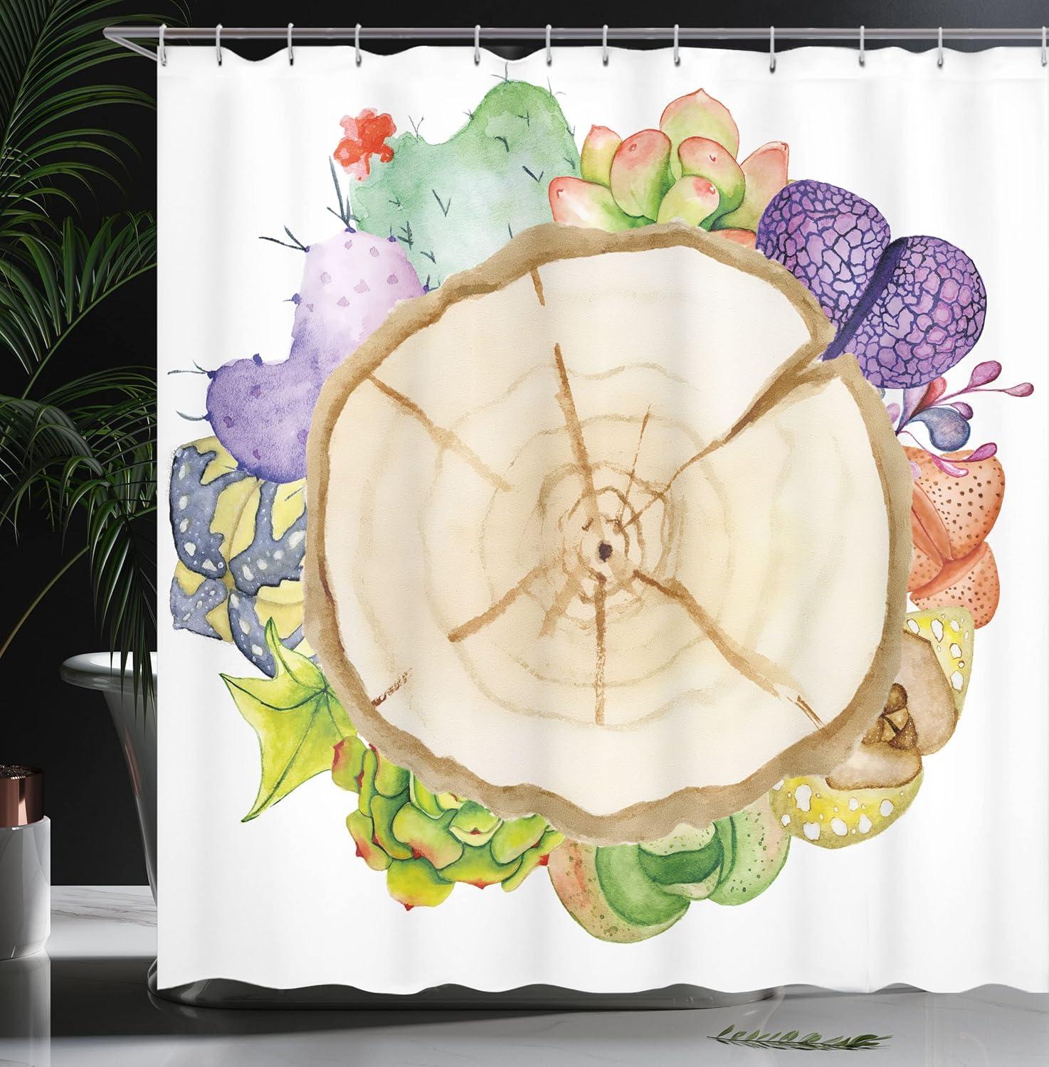 imageAmbesonne Man Cave Shower Curtain Cartoon Monster Truck with Huge Tyres OffRoad Heavy Large Tractor Wheels Turbo Cloth Fabric Bathroom Decor Set with Hooks 69 W x 70 L Orange BluePurple Beige