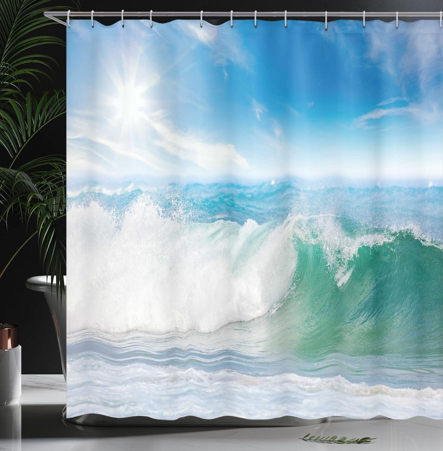 imageAmbesonne Man Cave Shower Curtain Cartoon Monster Truck with Huge Tyres OffRoad Heavy Large Tractor Wheels Turbo Cloth Fabric Bathroom Decor Set with Hooks 69 W x 70 L Orange BlueFern Green Pale Blue