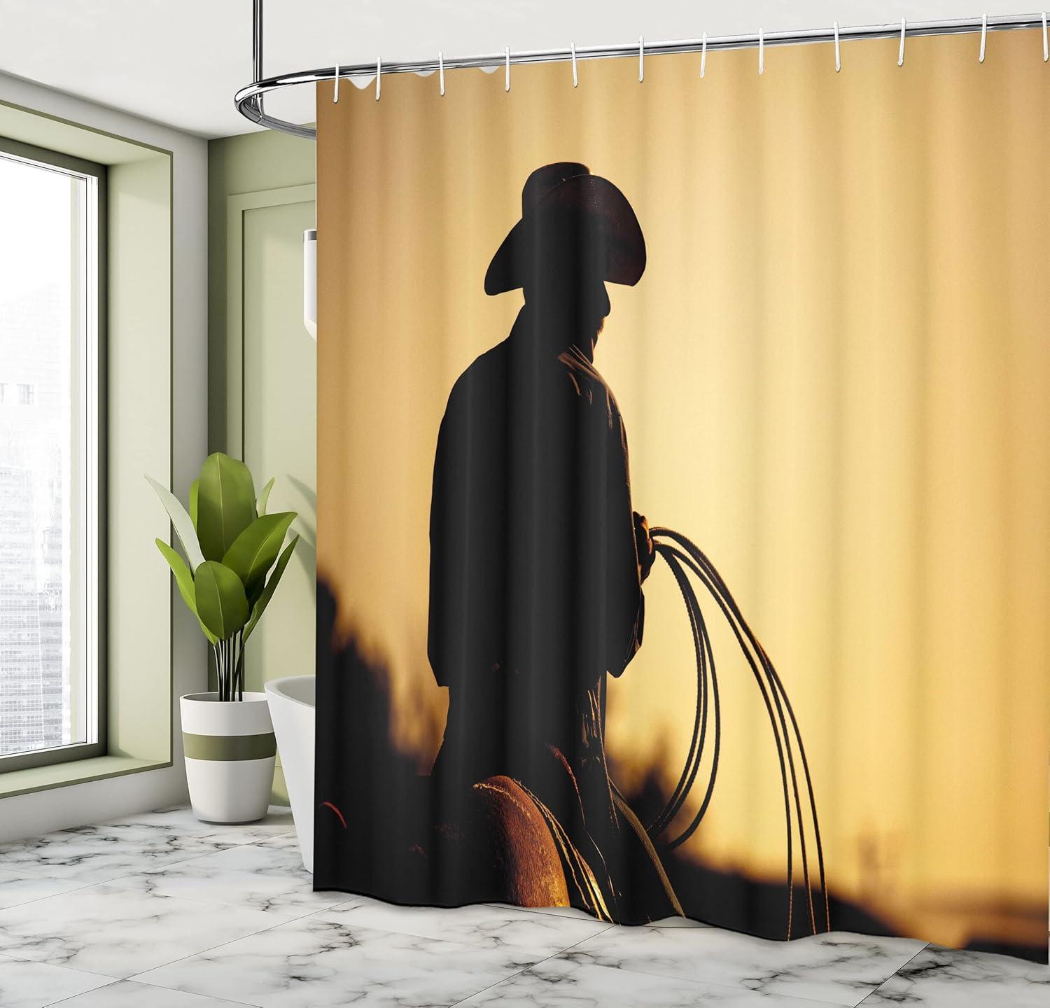 imageAmbesonne Man Cave Shower Curtain Cartoon Monster Truck with Huge Tyres OffRoad Heavy Large Tractor Wheels Turbo Cloth Fabric Bathroom Decor Set with Hooks 69 W x 70 L Orange BlueBrown Pale Brown