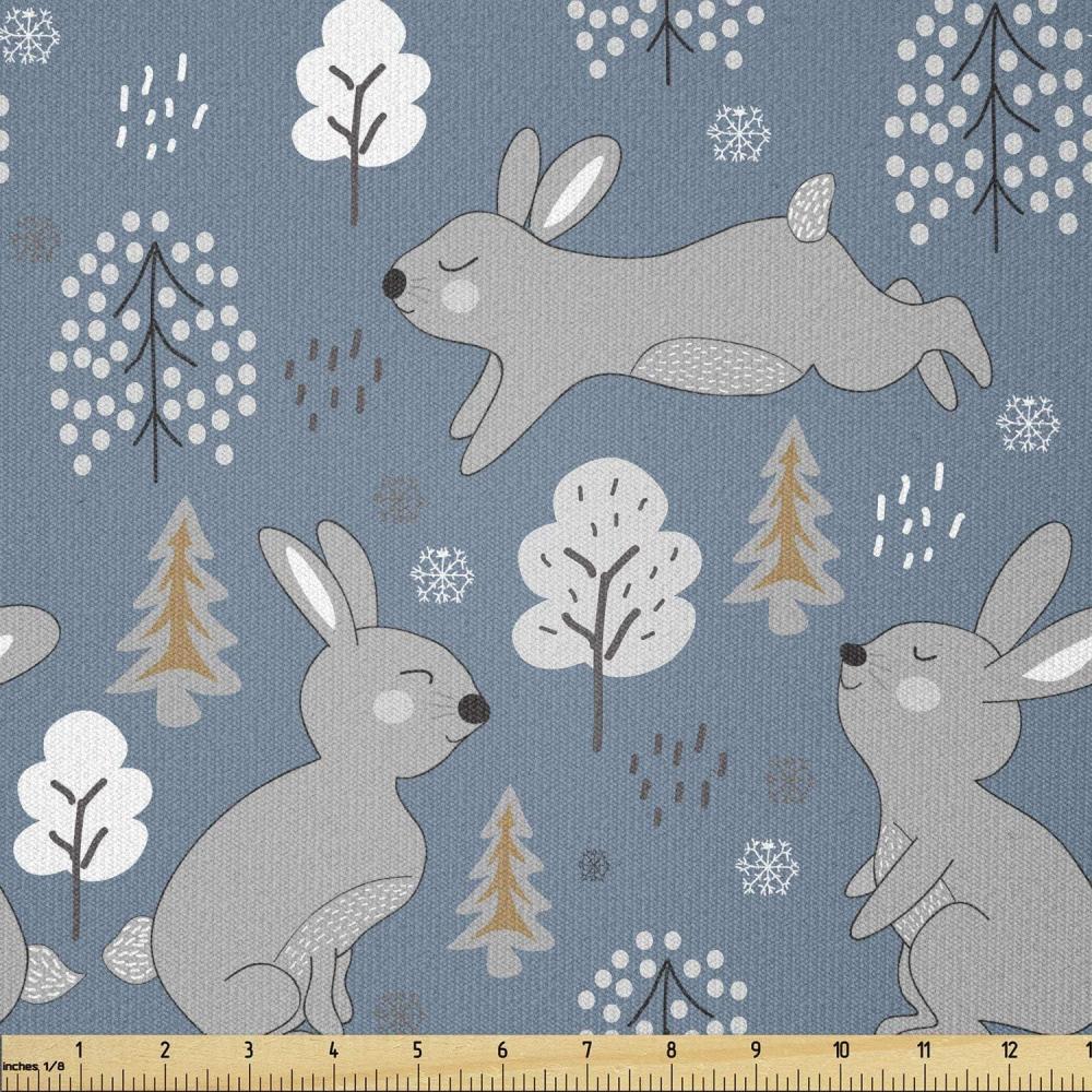 imageAmbesonne Dog Lover Fabric by The Yard Little Corgi Jumping Running and Standing Cartoon Hearts Background Microfiber Fabric for Arts and Crafts Textiles amp Decor 1 Yard White OrangeBlue Grey Pale Taupe