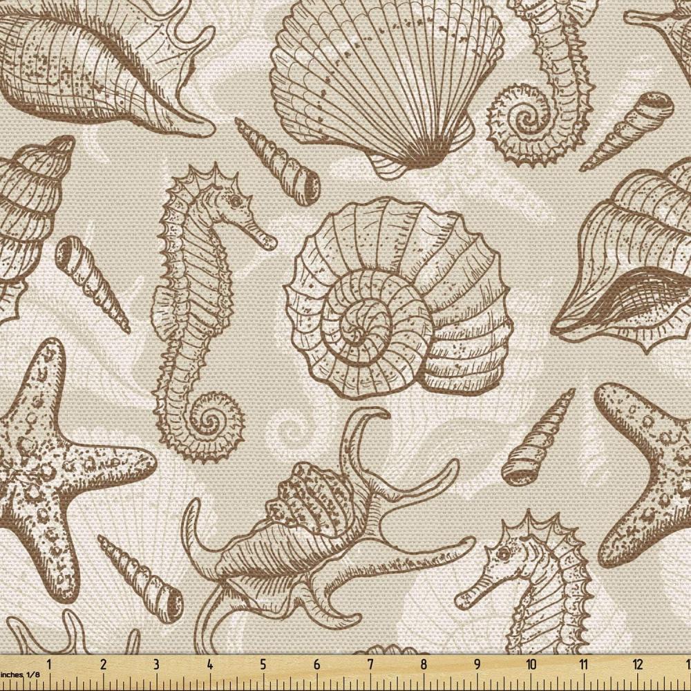 imageAmbesonne Dog Lover Fabric by The Yard Little Corgi Jumping Running and Standing Cartoon Hearts Background Microfiber Fabric for Arts and Crafts Textiles amp Decor 1 Yard White OrangeBrown Tan
