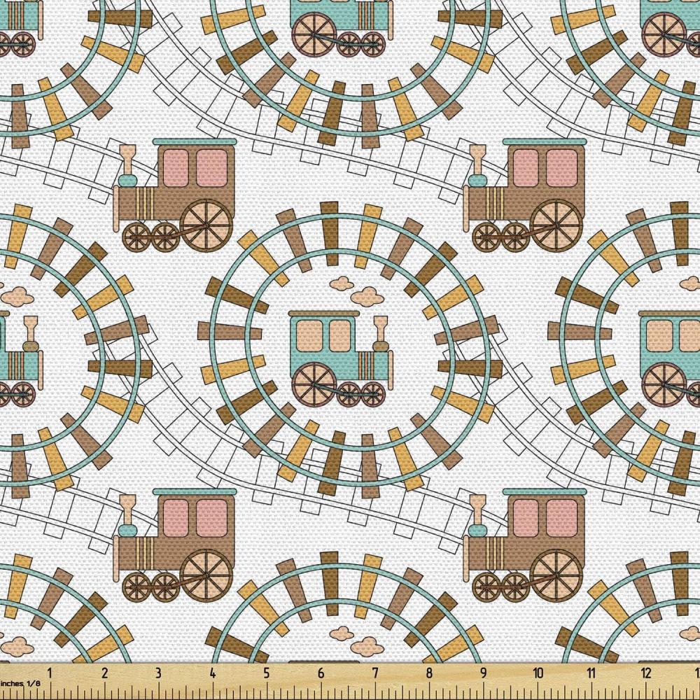 imageAmbesonne Dog Lover Fabric by The Yard Little Corgi Jumping Running and Standing Cartoon Hearts Background Microfiber Fabric for Arts and Crafts Textiles amp Decor 1 Yard White OrangeWhite and Multicolor