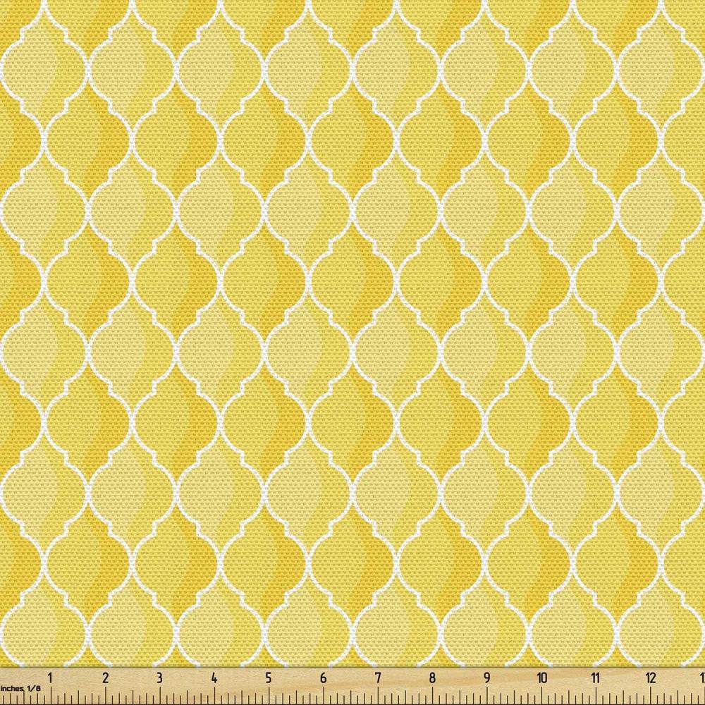 imageAmbesonne Dog Lover Fabric by The Yard Little Corgi Jumping Running and Standing Cartoon Hearts Background Microfiber Fabric for Arts and Crafts Textiles amp Decor 1 Yard White OrangeYellow Marigold