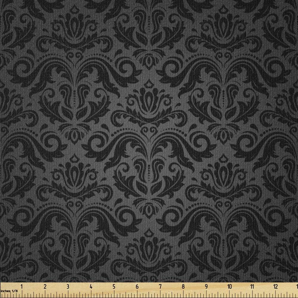 imageAmbesonne Dog Lover Fabric by The Yard Little Corgi Jumping Running and Standing Cartoon Hearts Background Microfiber Fabric for Arts and Crafts Textiles amp Decor 1 Yard White OrangeBlack Grey