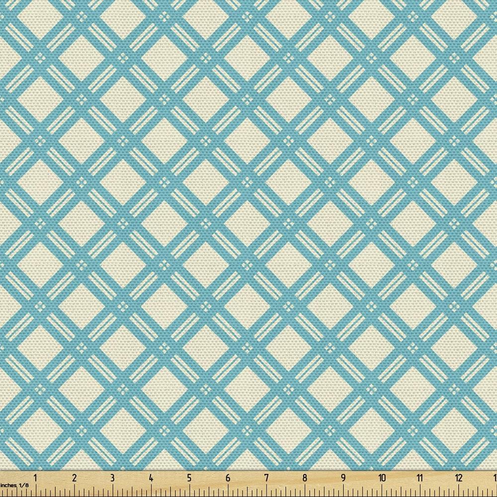 imageAmbesonne Dog Lover Fabric by The Yard Little Corgi Jumping Running and Standing Cartoon Hearts Background Microfiber Fabric for Arts and Crafts Textiles amp Decor 1 Yard White OrangeTurquoise Ivory