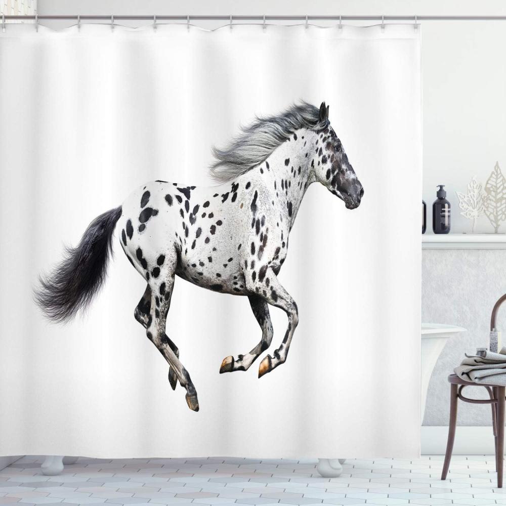 imageAmbesonne Man Cave Shower Curtain Cartoon Monster Truck with Huge Tyres OffRoad Heavy Large Tractor Wheels Turbo Cloth Fabric Bathroom Decor Set with Hooks 69 W x 70 L Orange BlueWhite Black