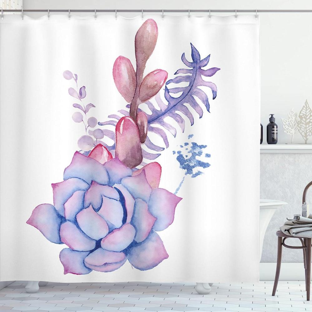 imageAmbesonne Man Cave Shower Curtain Cartoon Monster Truck with Huge Tyres OffRoad Heavy Large Tractor Wheels Turbo Cloth Fabric Bathroom Decor Set with Hooks 69 W x 70 L Orange BlueLilac Pink Lavender