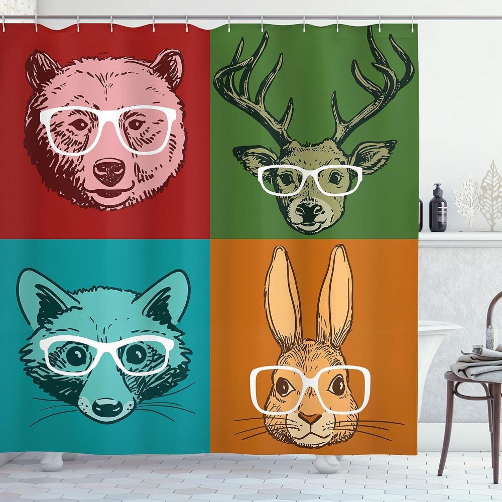 imageAmbesonne Man Cave Shower Curtain Cartoon Monster Truck with Huge Tyres OffRoad Heavy Large Tractor Wheels Turbo Cloth Fabric Bathroom Decor Set with Hooks 69 W x 70 L Orange BlueDark Orange