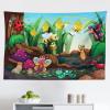 Ambesonne Animal Tapestry, Ladybug Butterfly Bee in Exotic Garden Botany Themed Cartoon Art, Fabric Wall Hanging Decor for Bedroom Living Room Dorm, 45″ X 30″, Multicolor(Multicolor)