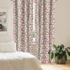 Ambesonne Cartoon Window Curtains, Poisonous Amanita Mushroom Pattern with Foliage and Berry Silhouettes, Lightweight Decor 2-Panel Set with Rod Pocket, Pair of – 28″ x 84″, Pale Sage Green White