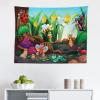 Ambesonne Animal Tapestry, Ladybug Butterfly Bee in Exotic Garden Botany Themed Cartoon Art, Fabric Wall Hanging Decor for Bedroom Living Room Dorm, 45″ X 30″, Multicolor(Multicolor)