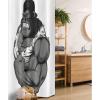 Ambesonne Cartoon Stall Shower Curtain, Image of Big Gorilla Like as Professional Athlete Bodybuilding Gym Animal, Fabric Bathroom Decor Set with Hooks, 36″ W x 72″ L, Black White Grey