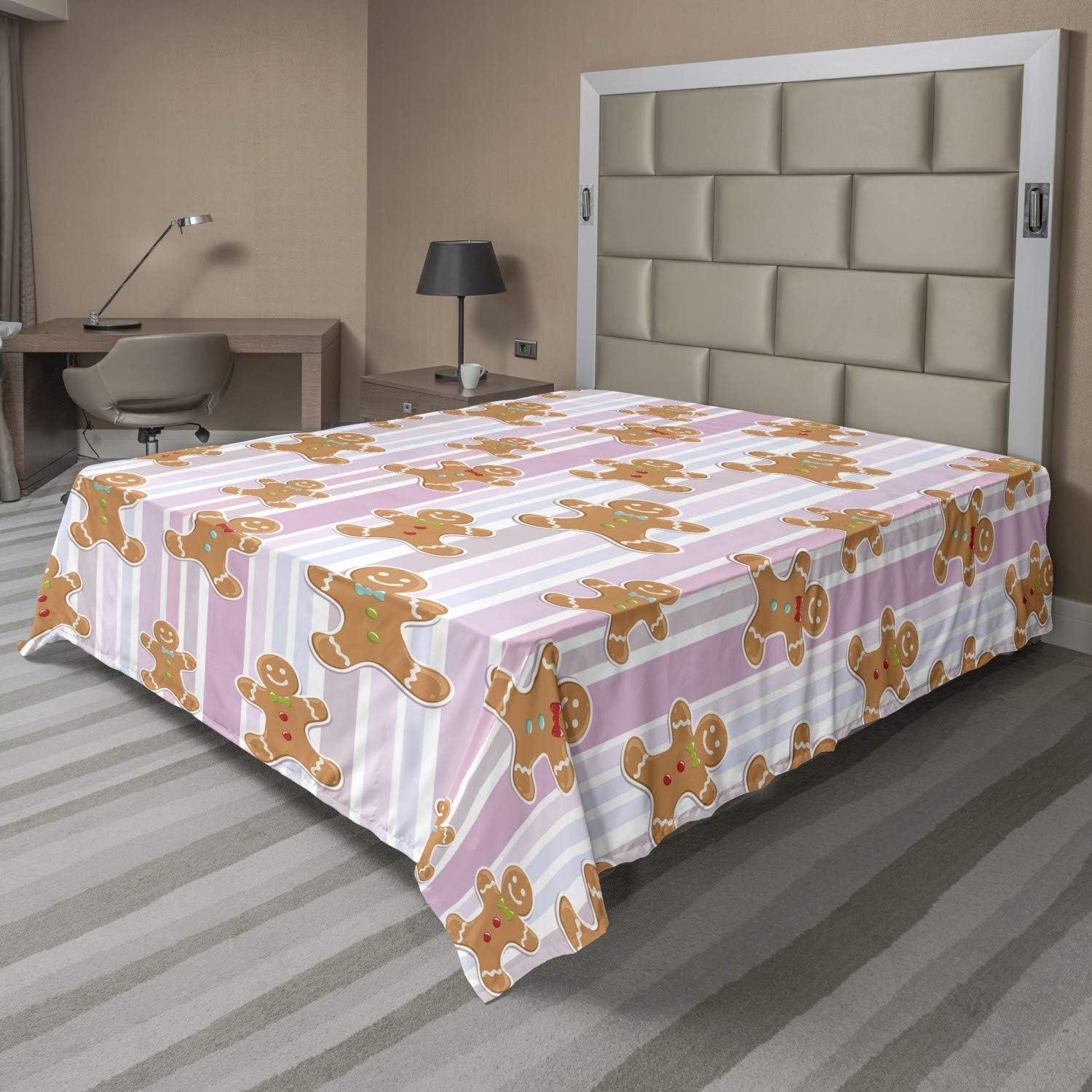 imageAmbesonne Horror Flat Sheet Splashes of Blood Grunge Style Bloodstain Horror Scary Zombie Halloween Themed Print Soft Comfortable Top Sheet Decorative Bedding 1 Piece Queen Size White RedBrown Pink