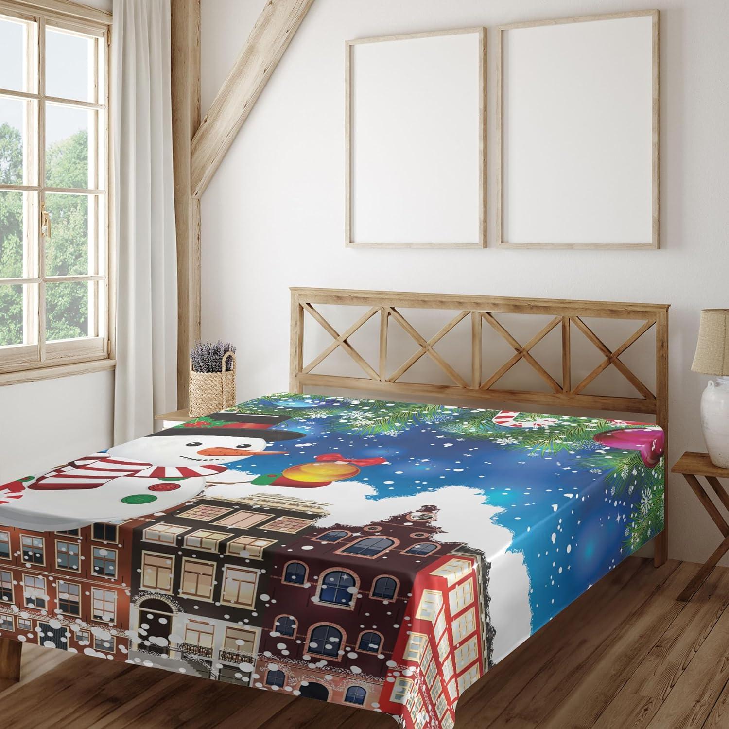 imageAmbesonne Horror Flat Sheet Splashes of Blood Grunge Style Bloodstain Horror Scary Zombie Halloween Themed Print Soft Comfortable Top Sheet Decorative Bedding 1 Piece Queen Size White RedMaroon Blue