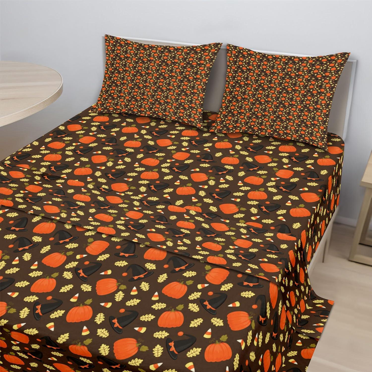 imageAmbesonne Horror Flat Sheet Splashes of Blood Grunge Style Bloodstain Horror Scary Zombie Halloween Themed Print Soft Comfortable Top Sheet Decorative Bedding 1 Piece Queen Size White RedTaupe and Burnt Sienna