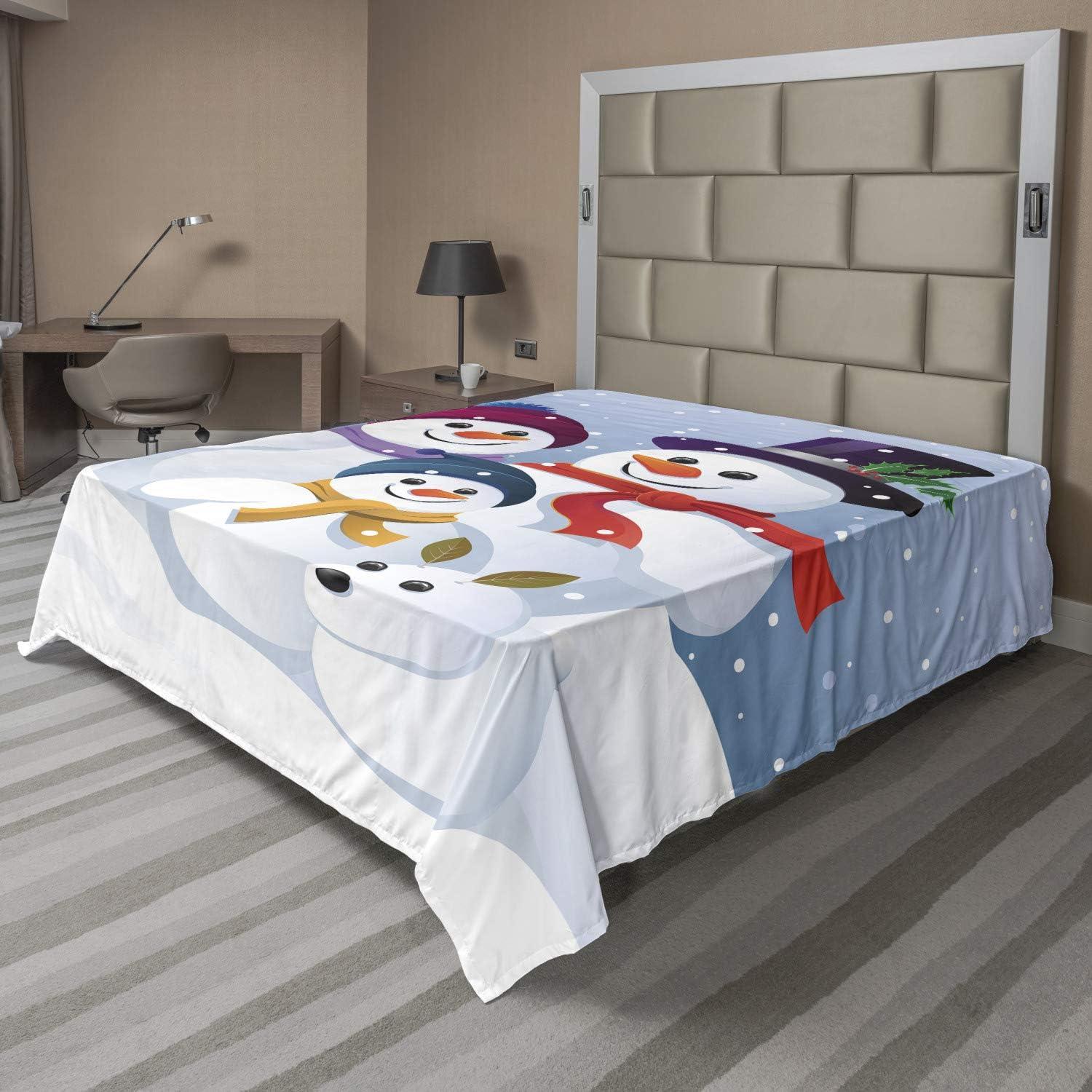imageAmbesonne Horror Flat Sheet Splashes of Blood Grunge Style Bloodstain Horror Scary Zombie Halloween Themed Print Soft Comfortable Top Sheet Decorative Bedding 1 Piece Queen Size White RedRed White