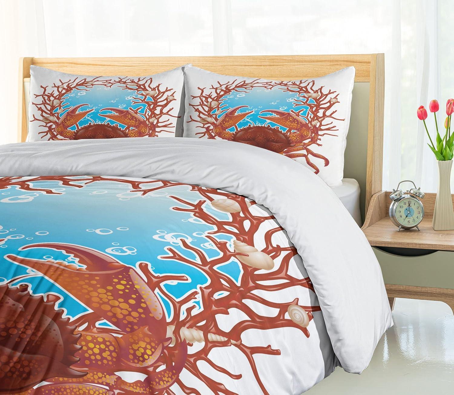 imageAmbesonne Love Duvet Cover Sets Cartoon Birds is Sitting on a Branch Bee Smiling Loving Valentine Bedding Set with 2 Duvet Covers amp 4 Pillowcases 2 Pack Queen Size Pale Pink Beige TaupeDark Orange Burgundy