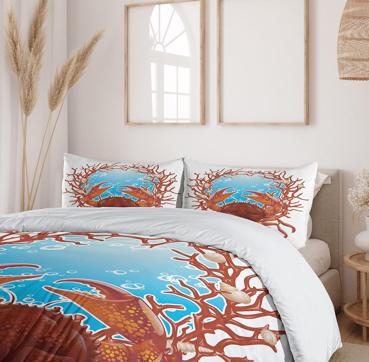 imageAmbesonne Love Duvet Cover Sets Cartoon Birds is Sitting on a Branch Bee Smiling Loving Valentine Bedding Set with 2 Duvet Covers amp 4 Pillowcases 2 Pack Queen Size Pale Pink Beige TaupeDark Orange Burgundy