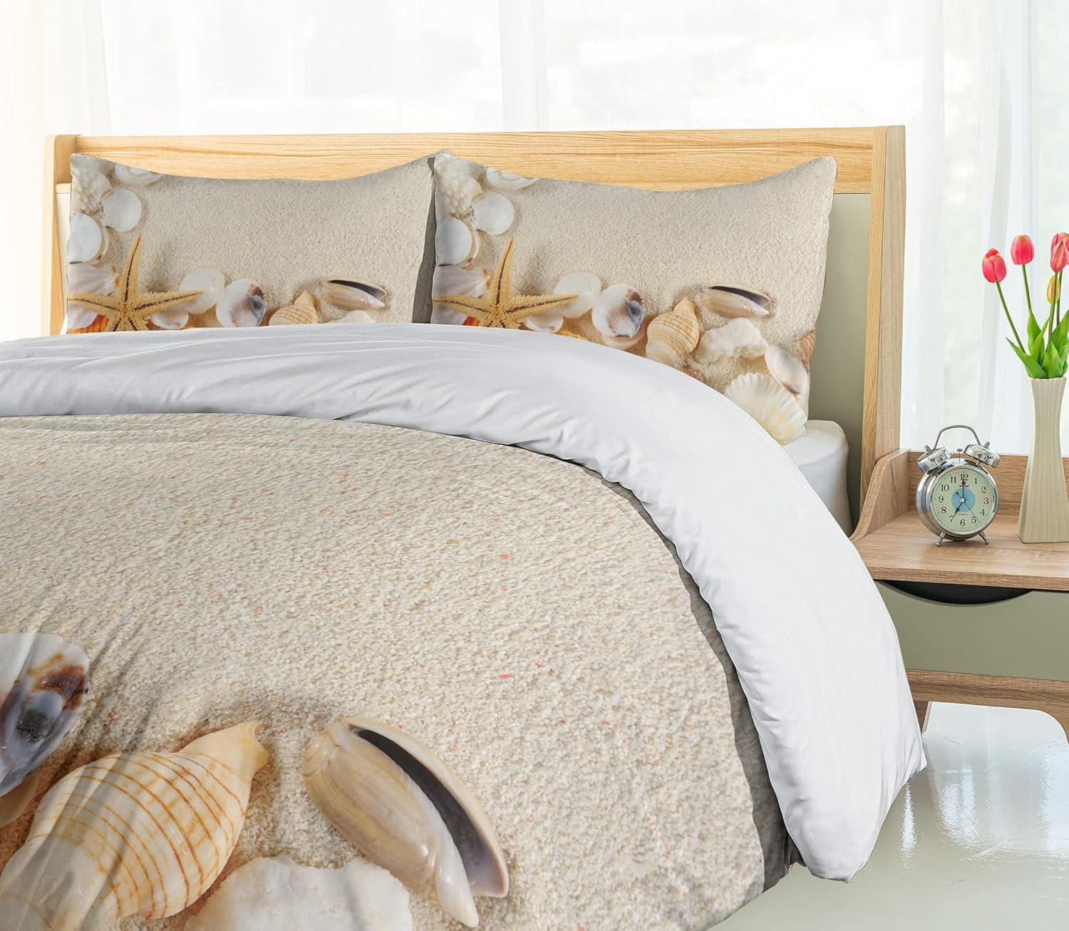 imageAmbesonne Love Duvet Cover Sets Cartoon Birds is Sitting on a Branch Bee Smiling Loving Valentine Bedding Set with 2 Duvet Covers amp 4 Pillowcases 2 Pack Queen Size Pale Pink Beige TaupeBeige Ivory Cream