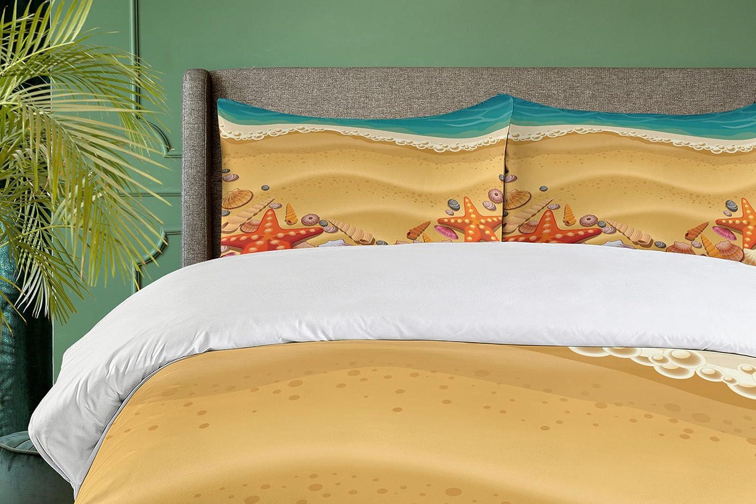 imageAmbesonne Love Duvet Cover Sets Cartoon Birds is Sitting on a Branch Bee Smiling Loving Valentine Bedding Set with 2 Duvet Covers amp 4 Pillowcases 2 Pack Queen Size Pale Pink Beige TaupeSand Brown Orange Teal