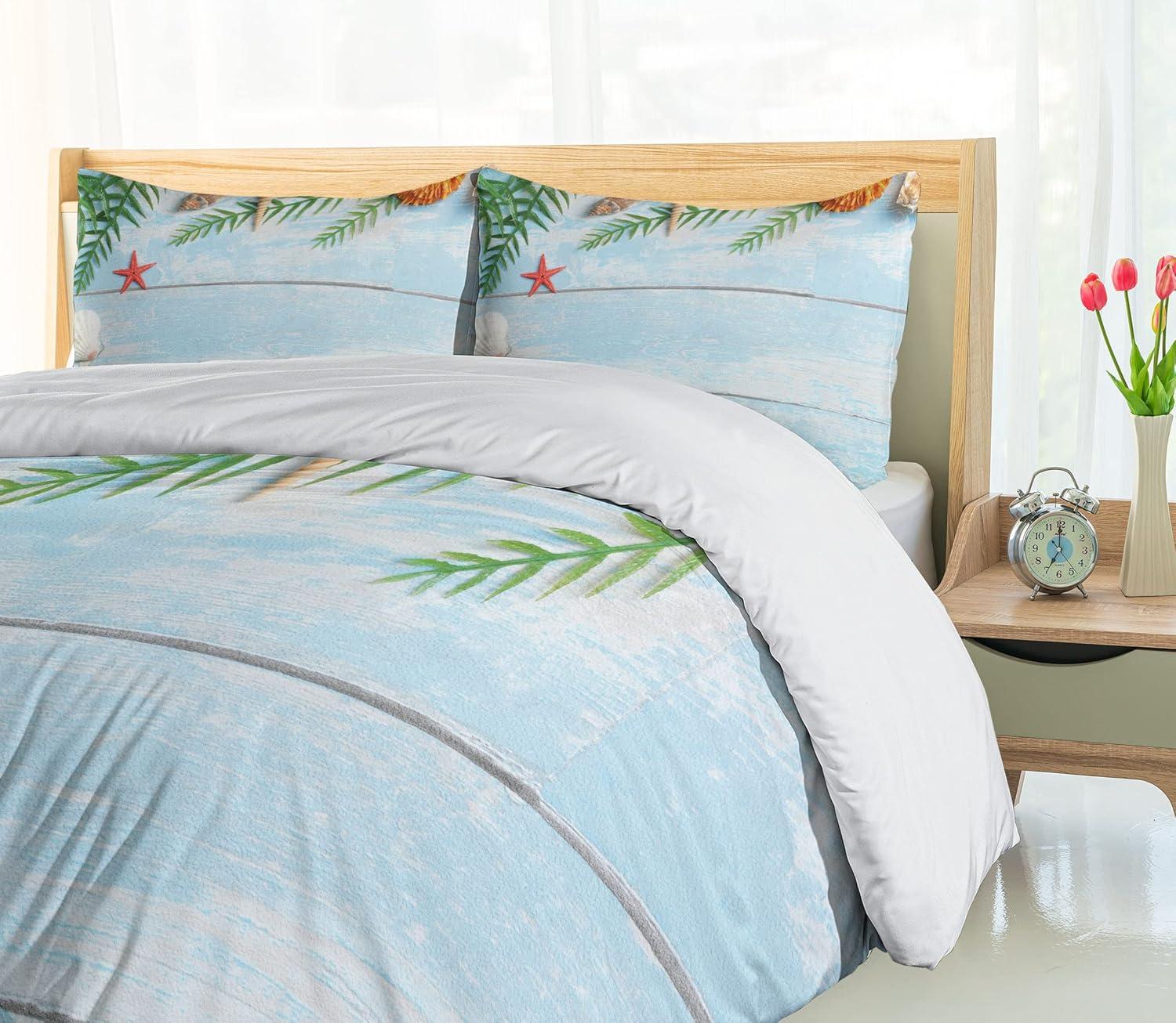 imageAmbesonne Love Duvet Cover Sets Cartoon Birds is Sitting on a Branch Bee Smiling Loving Valentine Bedding Set with 2 Duvet Covers amp 4 Pillowcases 2 Pack Queen Size Pale Pink Beige TaupePale Blue Green Amber