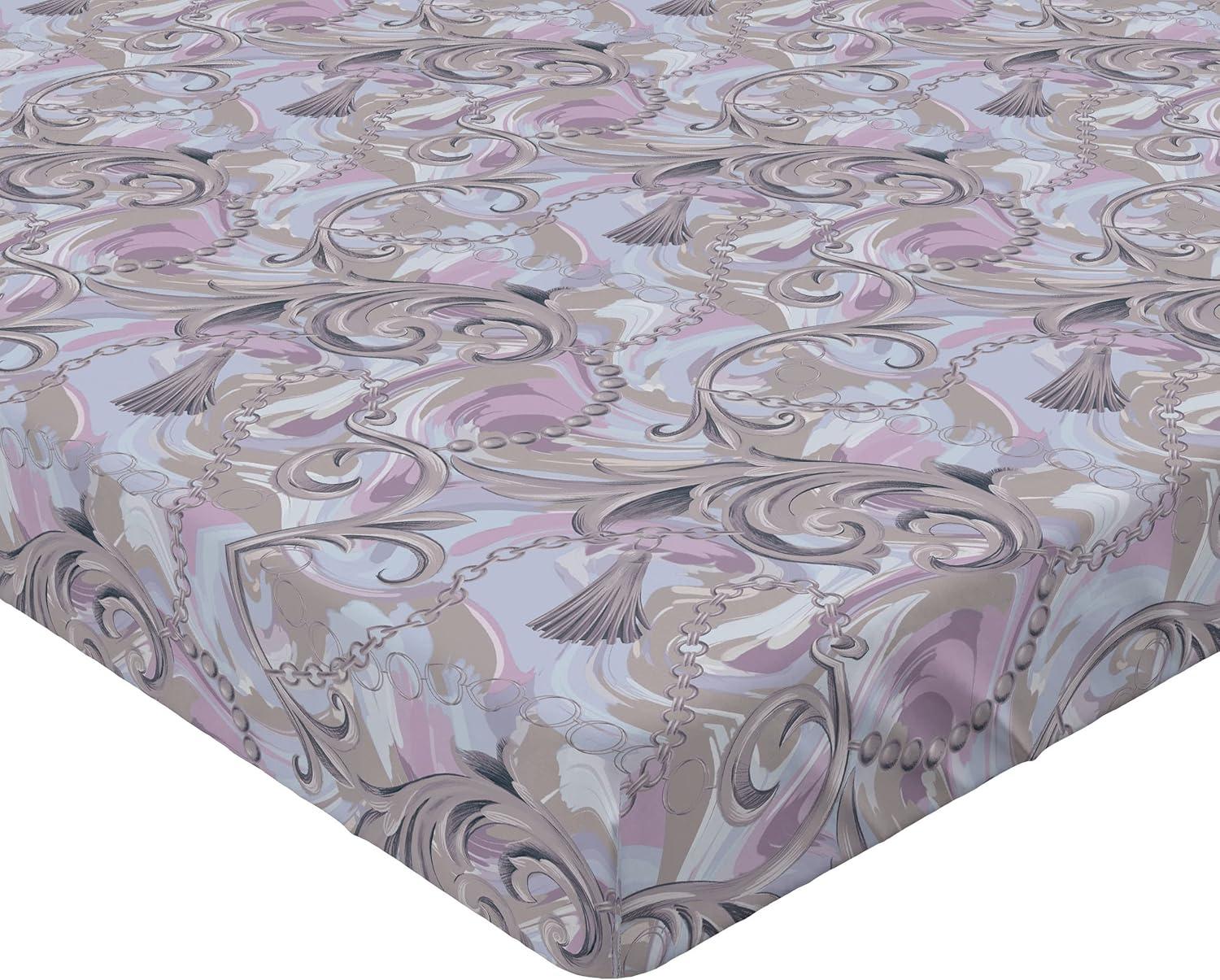 imageAmbesonne Romantic Fitted Sheet Valentines Day Kiss Love Me and You Lettering with Blooming Flowers Decorative Soft Fabric Bedding AllRound Elastic Pocket Full Size Pastel Pink Grey EggshellWarm Taupe Lilac