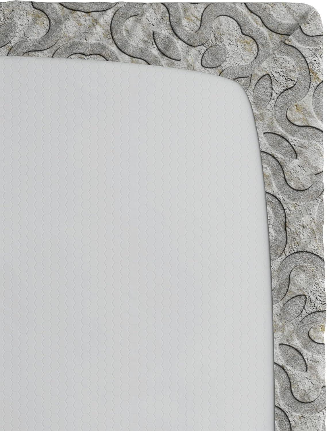 imageAmbesonne Romantic Fitted Sheet Valentines Day Kiss Love Me and You Lettering with Blooming Flowers Decorative Soft Fabric Bedding AllRound Elastic Pocket Full Size Pastel Pink Grey EggshellCoconut Pale Grey and Ivory