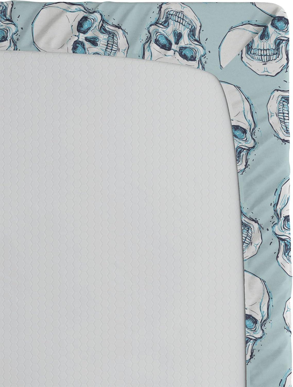 imageAmbesonne Romantic Fitted Sheet Valentines Day Kiss Love Me and You Lettering with Blooming Flowers Decorative Soft Fabric Bedding AllRound Elastic Pocket Full Size Pastel Pink Grey EggshellWhite and Sky Blue