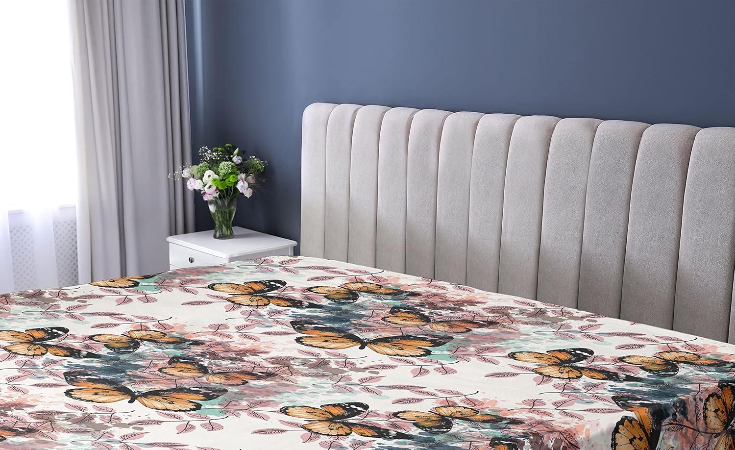 imageAmbesonne Rose Fitted Sheet Romantic Blurry Style Effect of English Garden Petals Valentines Themed Decorative Soft Fabric Bedding AllRound Elastic Pocket Full Size Dark Pink Emerald DustRose Marigold