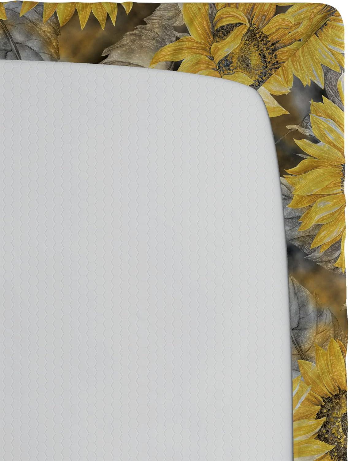 imageAmbesonne Rose Fitted Sheet Romantic Blurry Style Effect of English Garden Petals Valentines Themed Decorative Soft Fabric Bedding AllRound Elastic Pocket Full Size Dark Pink Emerald DustEarth Yellow and Grey