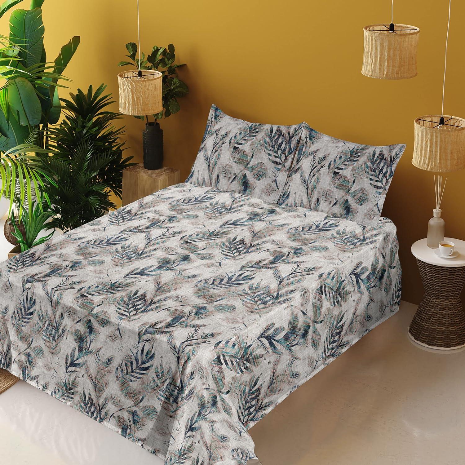 imageAmbesonne Rose Sheet Set Romantic Blurry Style Effect of English Garden Petals Valentines Themed Fitted and Flat Sheet with Pillowcases Bedding Accent 4 Piece Set Full Dark Pink Emerald DustWarm Taupe Teal and Blue