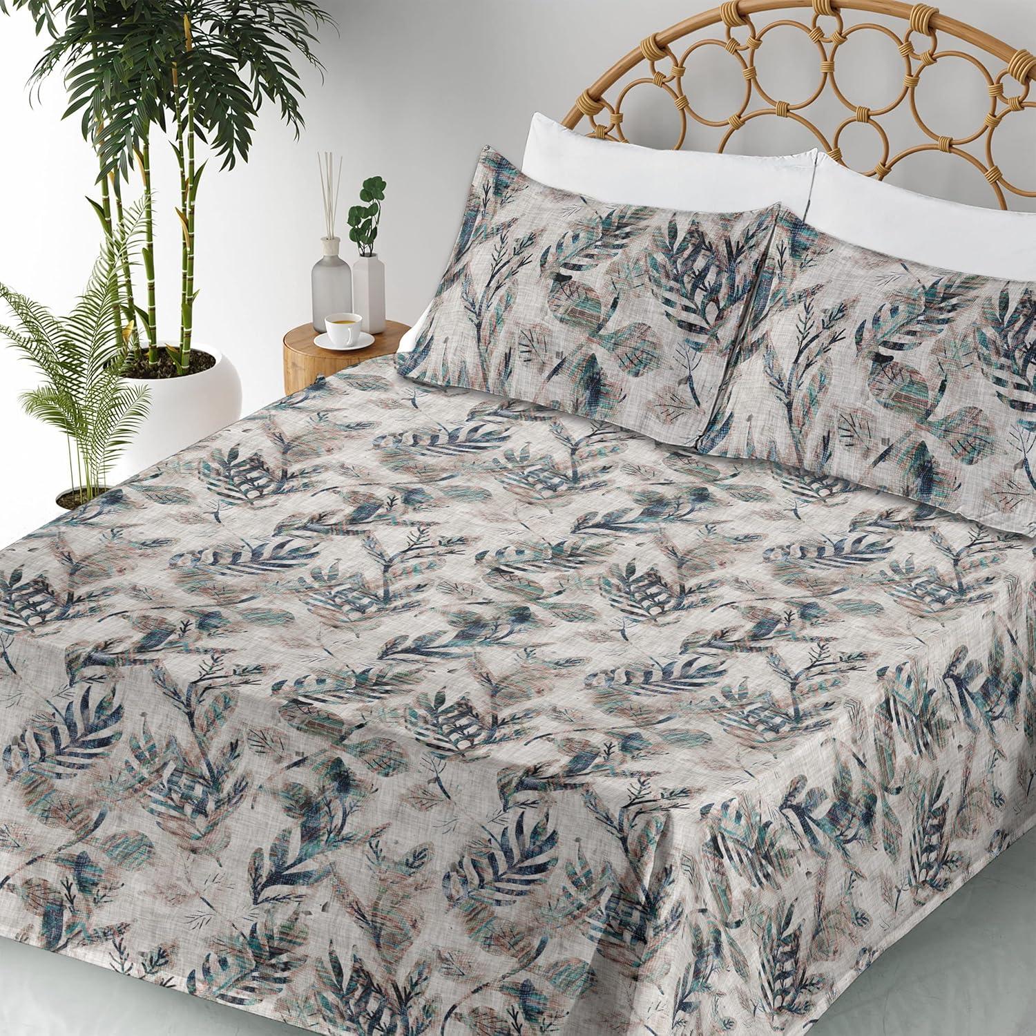 imageAmbesonne Rose Sheet Set Romantic Blurry Style Effect of English Garden Petals Valentines Themed Fitted and Flat Sheet with Pillowcases Bedding Accent 4 Piece Set Full Dark Pink Emerald DustWarm Taupe Teal and Blue