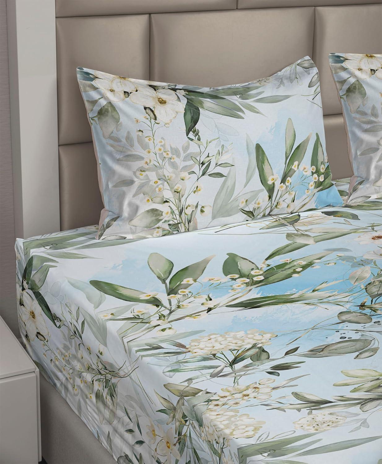 imageAmbesonne Vintage Sheet Set Valentines Day Theme Art with Monochrome Roses Retro Style Ornament Fitted and Flat Sheet with Pillowcases Bedding Accent 4 Piece Set Full Charcoal Grey and WhiteLaurel Green Pale Blue